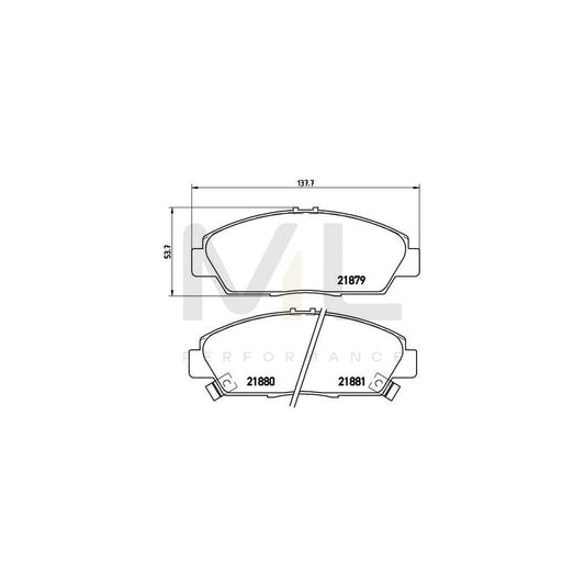 Brembo P 28 021 Brake Pad Set With Acoustic Wear Warning | ML Performance Car Parts