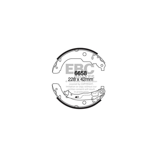 EBC 6658 Citroen Ds  Ds Peugeot Rear Brake Shoes - Girling/TRW/Bosch Caliper 1 | Casma Car Parts