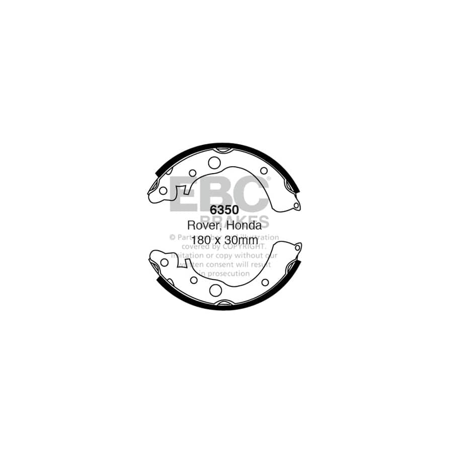 EBC 6350 Honda Rover Rear Brake Shoes 1 | Casma Car Parts