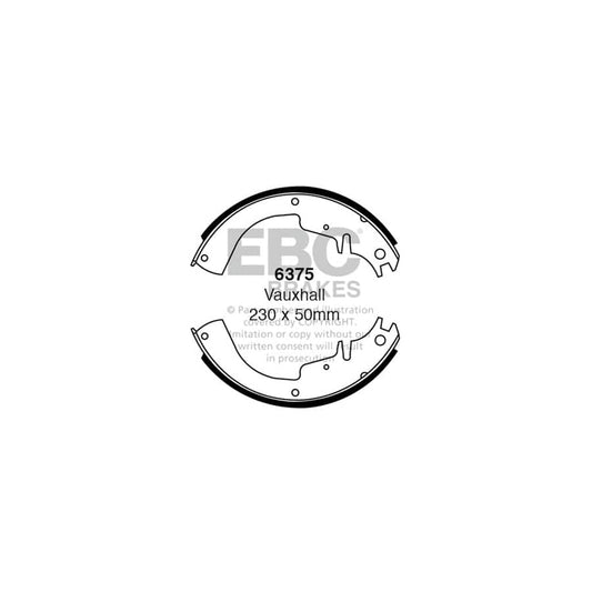 EBC 6375 Vauxhall Cavalier Rear Brake Shoes 1 | Casma Car Parts