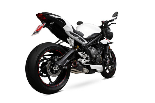 Scorpion PTR87BCER Triumph Street Triple 765 Red Power Slip-On - Black Ceramic Coated Sleeve | Casma UK