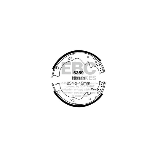 EBC 6359 Nissan Rear Brake Shoes (Inc. Pick Up & Urvan) 1 | Casma Car Parts