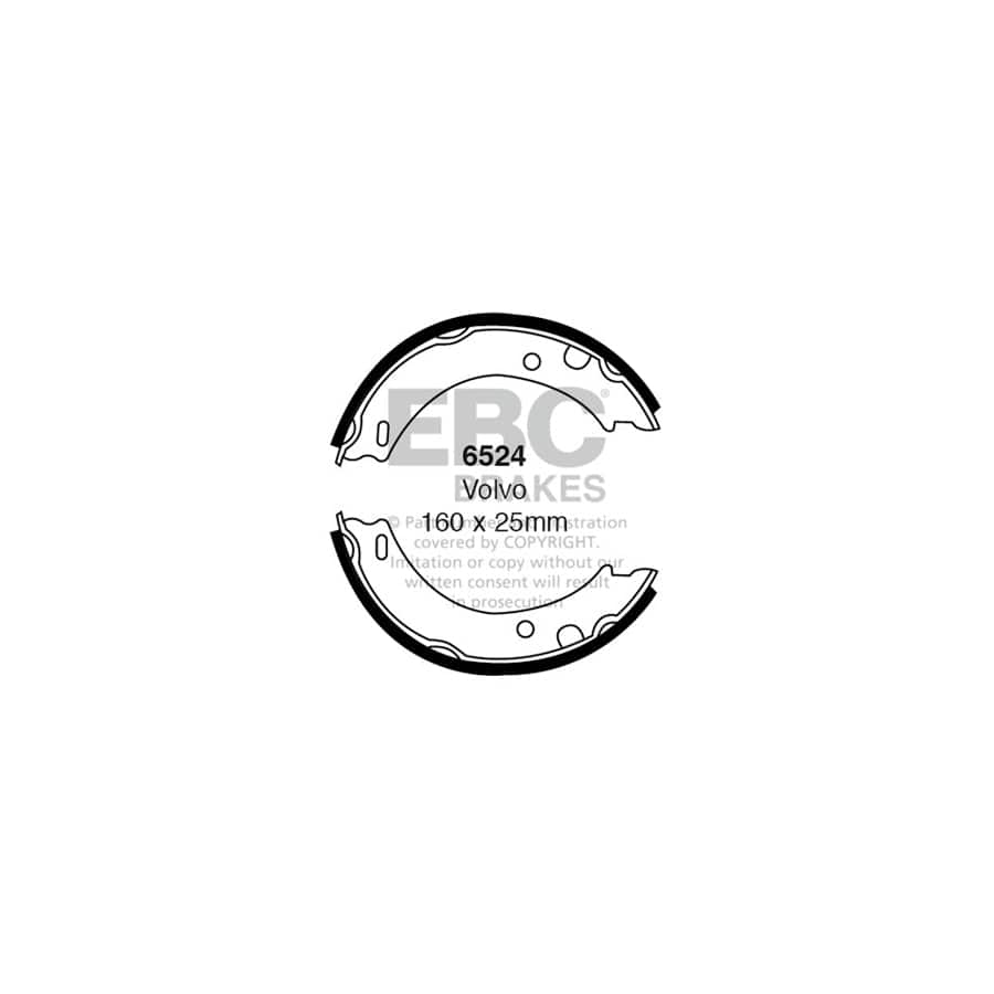 EBC 6524 Volvo Rear Brake Shoes 1 | Casma Car Parts