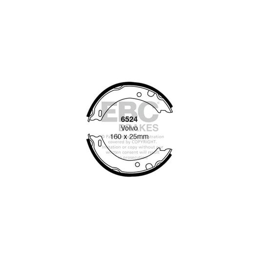 EBC 6524 Volvo Rear Brake Shoes 1 | Casma Car Parts