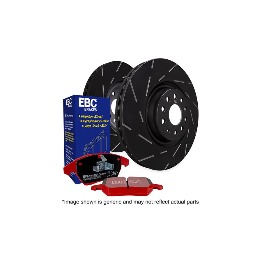 EBC PD07KF069 BMW E36 Z3 Redstuff Front Brake Pad & USR Disc Kit - ATE Caliper 1 | Casma Car Parts