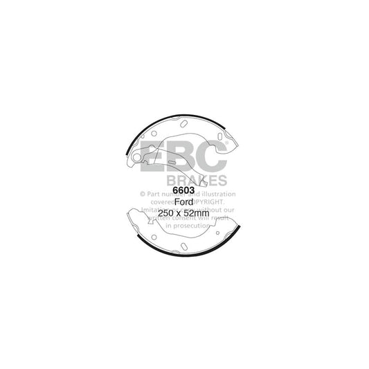 EBC 6603 Ford Rear Brake Shoes - Bosch Caliper (Inc. Tourneo & Transit) 1 | Casma Car Parts