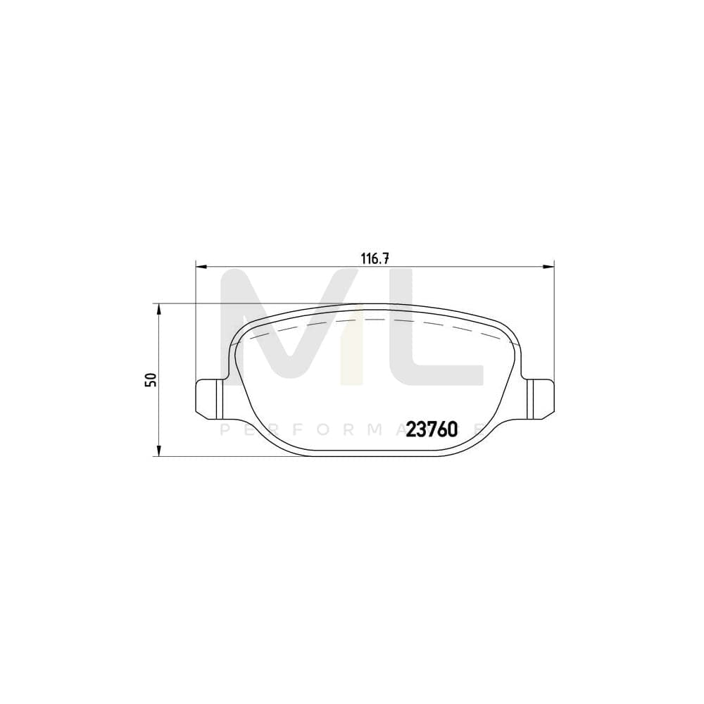 Brembo P 23 109 Brake Pad Set Excl. Wear Warning Contact, With Brake Caliper Screws | ML Performance Car Parts