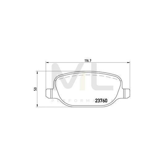 Brembo P 23 109 Brake Pad Set Excl. Wear Warning Contact, With Brake Caliper Screws | ML Performance Car Parts