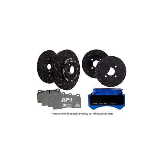 EBC P2DK036RP1 Honda Civic Full Vehicle Kit RP1 Full Race Pads & 2-Piece Fully-Floating Discs - ATE Caliper 1 | Casma Car Parts