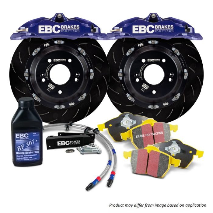EBC BBK040BLU1 Big Brake Kit Front 330x28mm Curved Slotted Apollo4 Blue