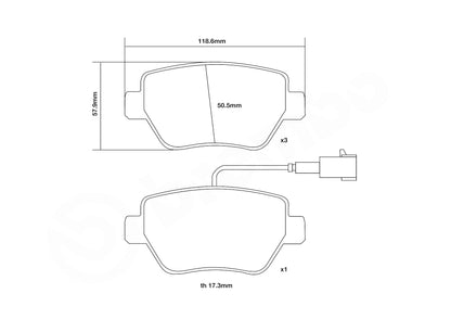 Brembo 07.B315.67-HP2 | HP2 Brake Pads