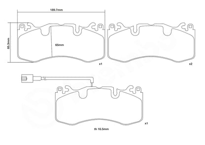 Brembo 07.D435.33-HP2 | HP2 Brake Pads