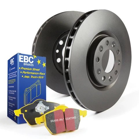 EBC Mercedes-Benz R173 W176 X117 X156 Rear Yellowstuff Pad & Plain Disc Brake Disc Kit (Inc. A45, CLA45, GLA45 & SLC43) - Supercar Parts UK