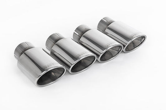 Milltek SSXAU1095 Audi Cat-Back Resonated With Quad Polished Oval Trims (Inc. S4)