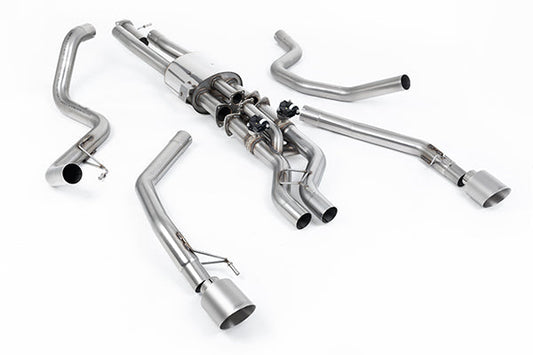 Milltek SSXFD450 Ford Valved Cat-Back With GT-115 Brushed Titanium Tips (Inc. Ranger)