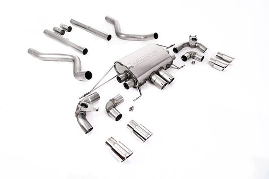 Milltek SSXLR173 Land Rover / Range Rover Cat-Back Valved System With Quad GT-90 Polished Trims - Non-Resonated (Loudest) (Inc. Defender)