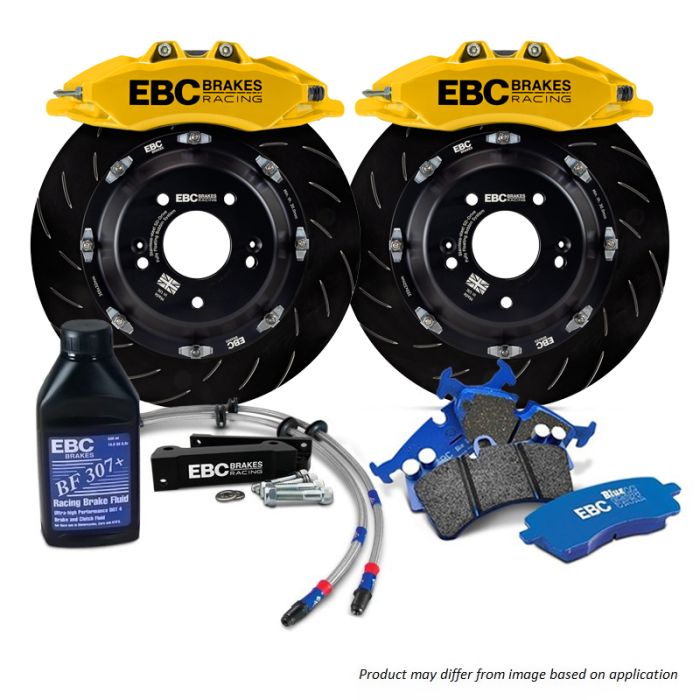 EBC BBK033YEL2 Big Brake Kit Front 380x36mm Curved Slotted Apollo6 Yellow