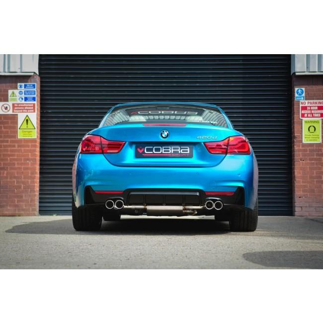 Cobra Exhaust BMW 420i (F32/F33/F36) (13-20) Quad Exit M4 Style Performance Exhaust Conversion