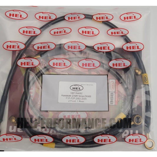 HEL Performance CL-HBK4682-STEALTH Stainless Steel Braided Brake Lines (Full Length Race) | ML Performance Car Parts